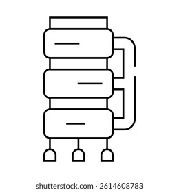 brazier equipment line icon vector. brazier equipment sign. isolated contour symbol black illustration