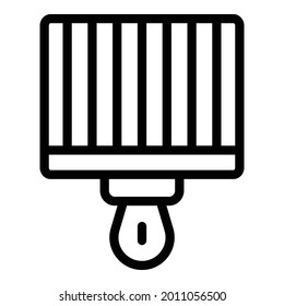 Icono de la parrilla más brasileña. Esquema del icono del vector de parrilla de brasa para el diseño web aislado en fondo blanco