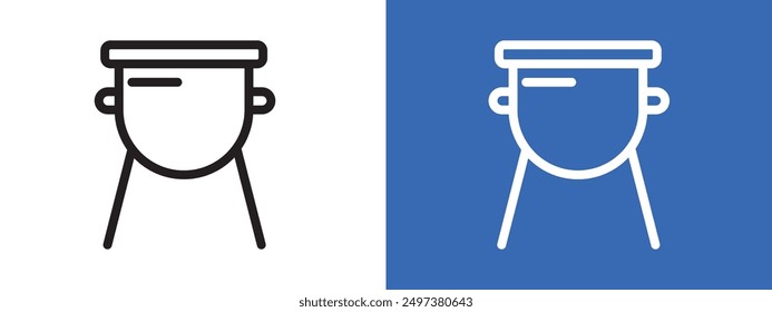 Esquema del Vector del conjunto de signos del logotipo del brasero