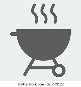brazier icon on the white background. Vector illustration.