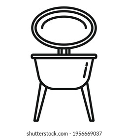 Brazier icon. Outline Brazier vector icon for web design isolated on white background