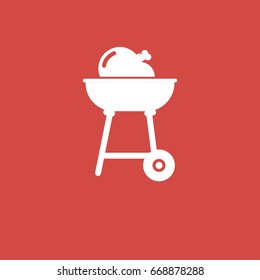brazier icon. sign design. red background