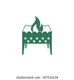 Brazier icon. Vector illustration

