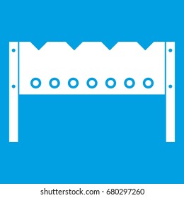 Brazier icon white isolated on blue background vector illustration