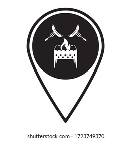 Icono de bravo y salchicha. Ilustración del vector

