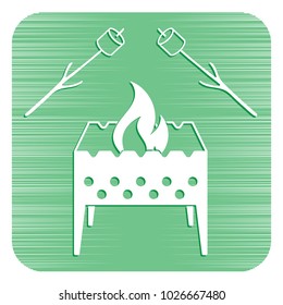 Brazier and zephyr icon. Vector illustration