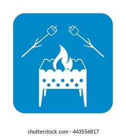Brazier and zephyr icon. Vector illustration