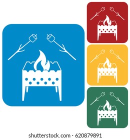 Brazier and zephyr icon. Vector illustration