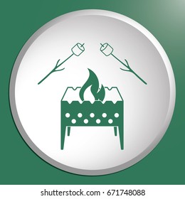 Brazier and zephyr icon. Vector illustration