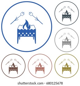 Brazier and zephyr icon. Vector illustration