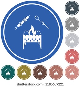 Brazier, zephyr and kebab icon. Vector illustration