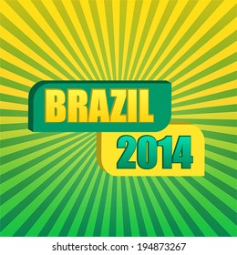 Brazil 2014, abstract World cup design, rays with banners