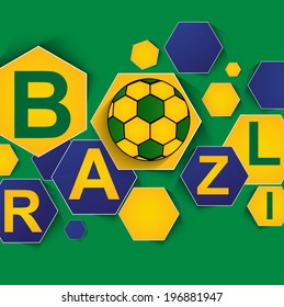 Brazil 2014 beautiful abstract creative design vector