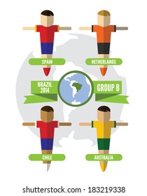 Brazil 2014 group B. info graphic. vector