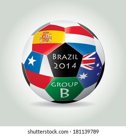 Brazil 2014 Group B vector illustration.