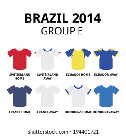 Brazil 2014 - group E teams football jerseys 