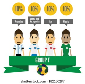 Brazil 2014 group F. info graphic. vector