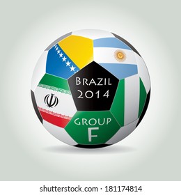 Brazil 2014 Group F vector illustration.