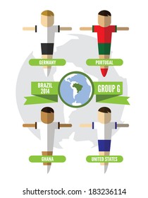 Brazil 2014 group G. info graphic. vector