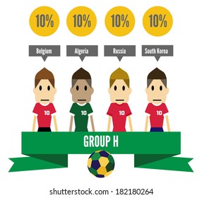 Brazil 2014 group H. info graphic. vector