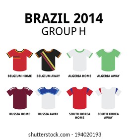  Brazil 2014 - group H teams football jerseys 