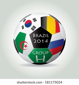 Brazil 2014 Group H vector illustration.