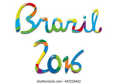 Brazil 2016 poster. Banners and card vector template background. Sport concept banner. Rio de Janeiro