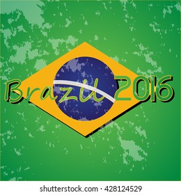 Brazil 2016 poster.Banners and card vector template background