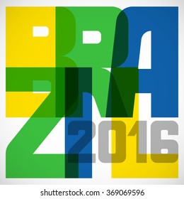 Brazil abstract background in color of flag. Design for covers, brochure, advertising banner.