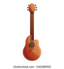 Brazil acoustic guitar icon. Cartoon of brazil acoustic guitar vector icon for web design isolated on white background