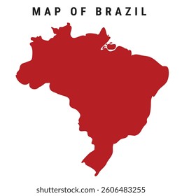 Brazil Administrative map vector isolated illustration. Brazil color map with regions. Political map of Brazil with Regions states, Red, Blue, Green, Grey, Colorful Brazil outline map, eps 10 image