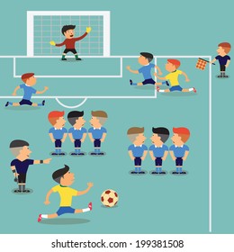 Brazil Argentina soccer players encounter with referee