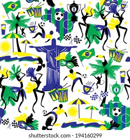 Brazil background. Seamless pattern