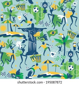 Brazil background. Seamless pattern 