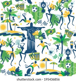 Brazil background. Seamless pattern