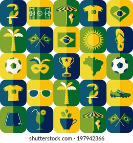 Brazil background. Seamless pattern