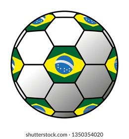 Brazil ball with flag