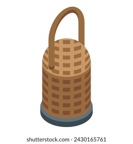 Brazil basket icon isometric vector. Acrobatic culture. Training martial