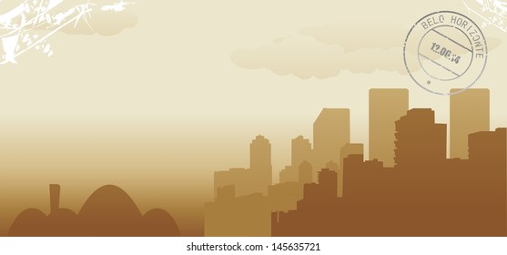 brazil belo horizonte abstract skyline