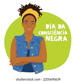 Brazil Black awareness day. Dia da Consciencia Negra. Racial equality and justice concept. 