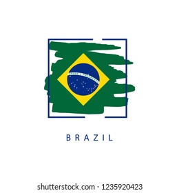 Brazil Brush Vector Template Design Illustration