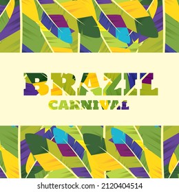 brazil carnival background. carnival party greeting post feed 