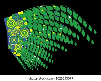 Brazil Carnival. Beautiful Colorful Feathers with Sequins. Ornaments for Carnival. Decoration for the Carnival. Feathers for Rio Carnival, Illustration, Poster, Banner, Invisibility, Cover, Design.
