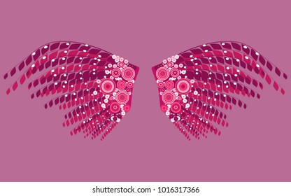 Brazil Carnival. Beautiful Pink Feathers with Sequins. Ornaments for the Carnival. Decoration for the Carnival. Feathers for Carnival for Illustration, Poster, Banner, Invisibility, Cover, Design.