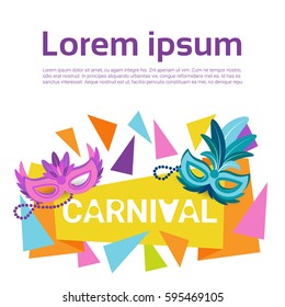 Brazil Carnival Colorful Rio Holiday Party Celebration Flat Vector Illustration