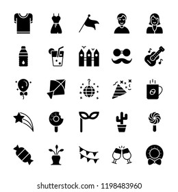Brazil Carnival Glyph Icons Pack 