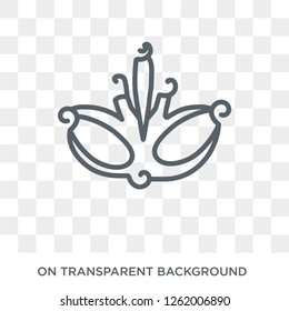 Brazil carnival mask icon. Brazil carnival mask design concept from Brazilian icons collection. Simple element vector illustration on transparent background.