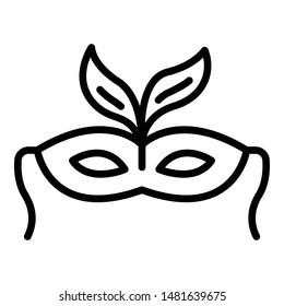 Brazil carnival mask icon. Outline Brazil carnival mask vector icon for web design isolated on white background