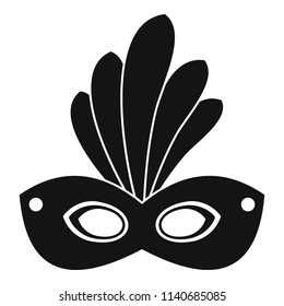 Brazil carnival mask icon. Simple illustration of brazil carnival mask vector icon for web design isolated on white background