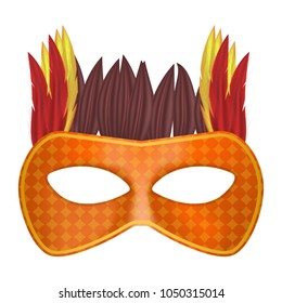 Brazil carnival mockup. Realistic illustration of brazil carnival vector mockup for web